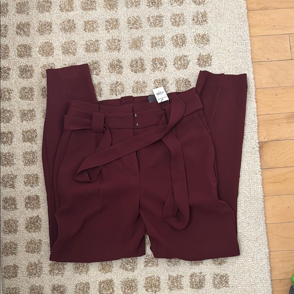 Express Red Trousers Professional Flat Front Design
